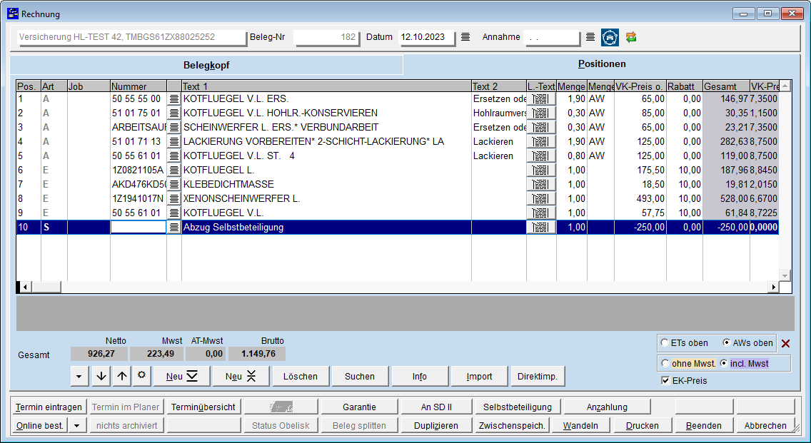 Selbstbeteiligung TOPMOTIVE